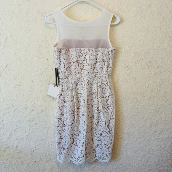 Lulus Me And You White Bodycon Lace Dress NWT Bridal Small - Picture 10 of 14